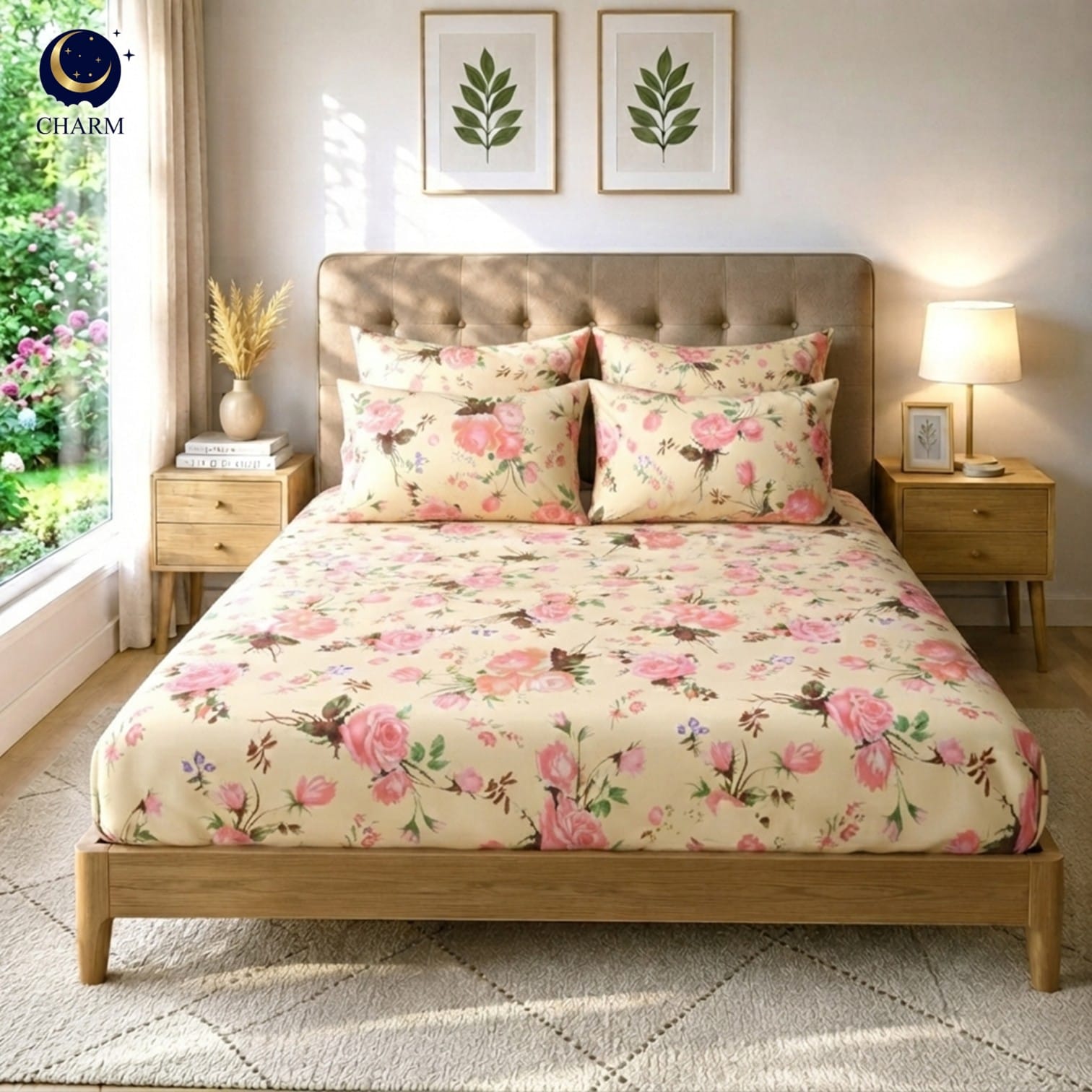 ชุดผ้าปูที่นอน 3.5 ฟุต 4 ชิ้น CHARM รุ่น CLASSIC ลาย CLASSIC ROSE_1